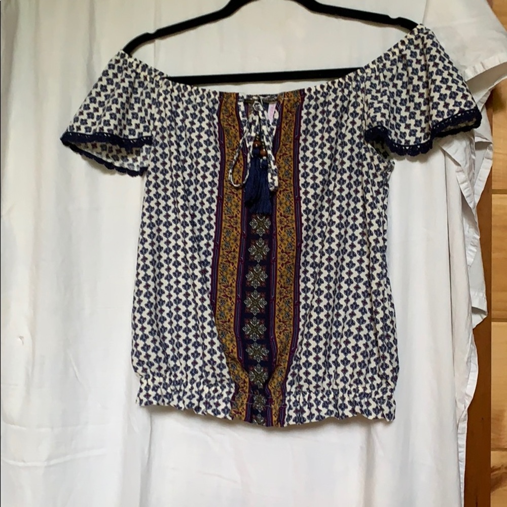 Bohemian off the shoulder blouse